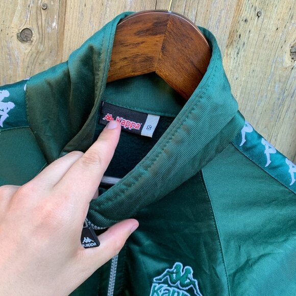 Vintage Kappa Windbreaker Jacket Small Green - Picture 3 of 3